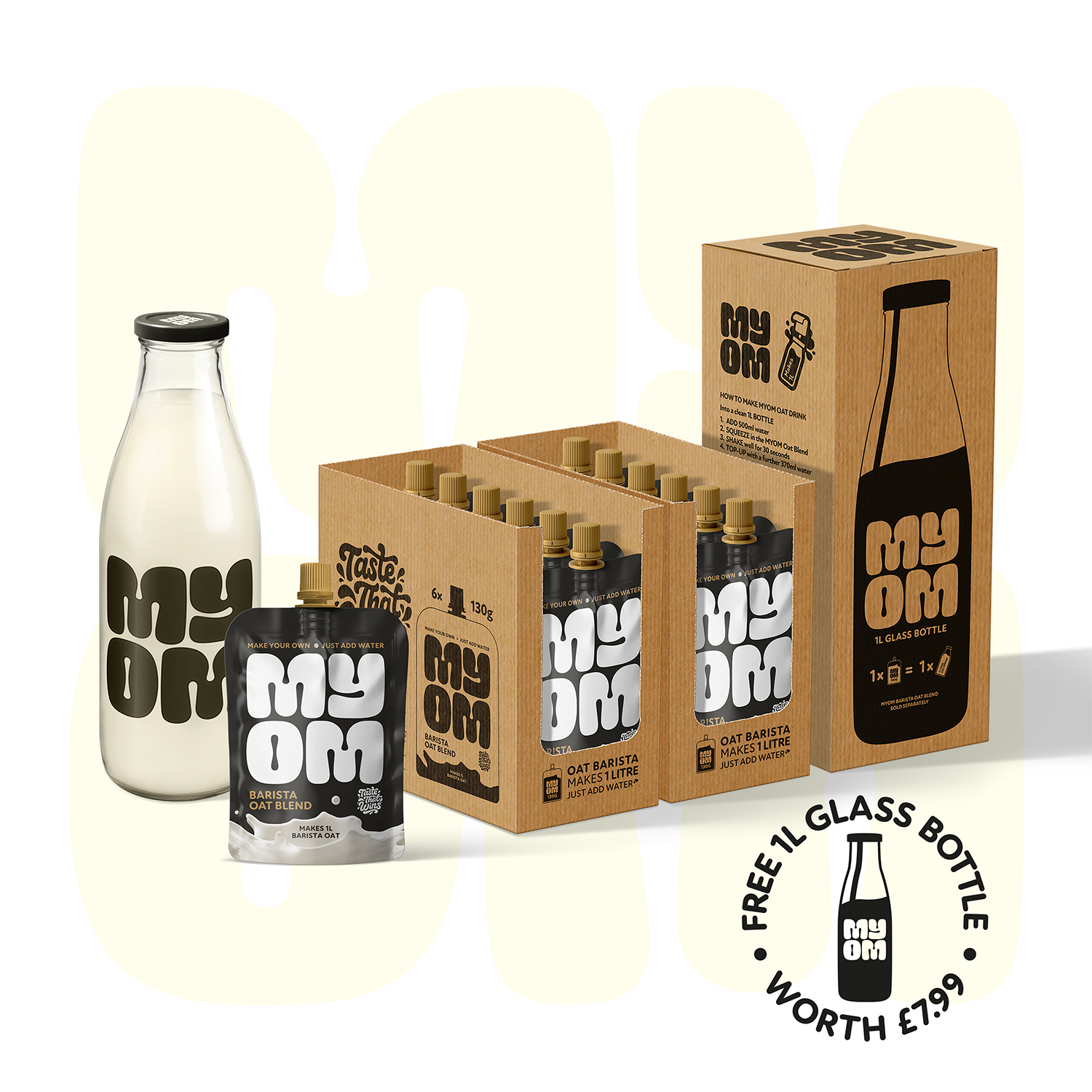 MYOM 1L Barista Oat Milk-Free Drink Value Bundle