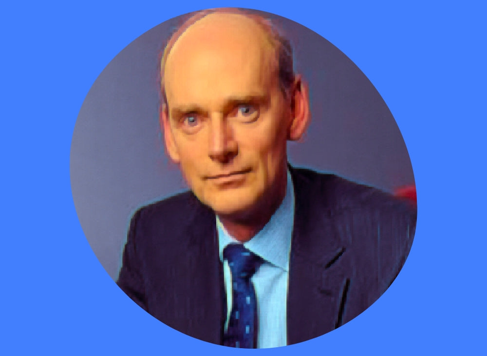Photo of Richard Pennycook on a blue background