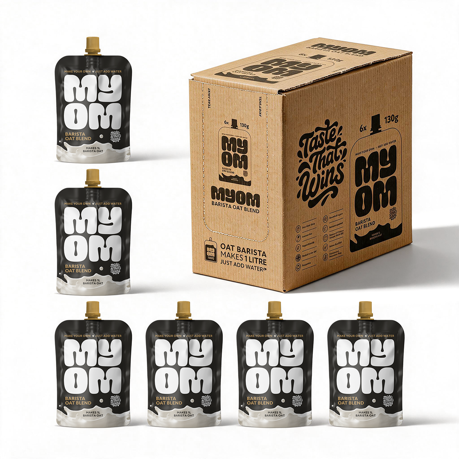 MYOM 1L Barista Oat Milk-Free Drink Premix Multipack