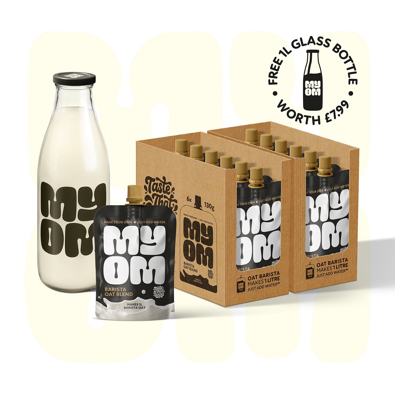 MYOM 1L Barista Oat Milk-Free Drink Value Bundle