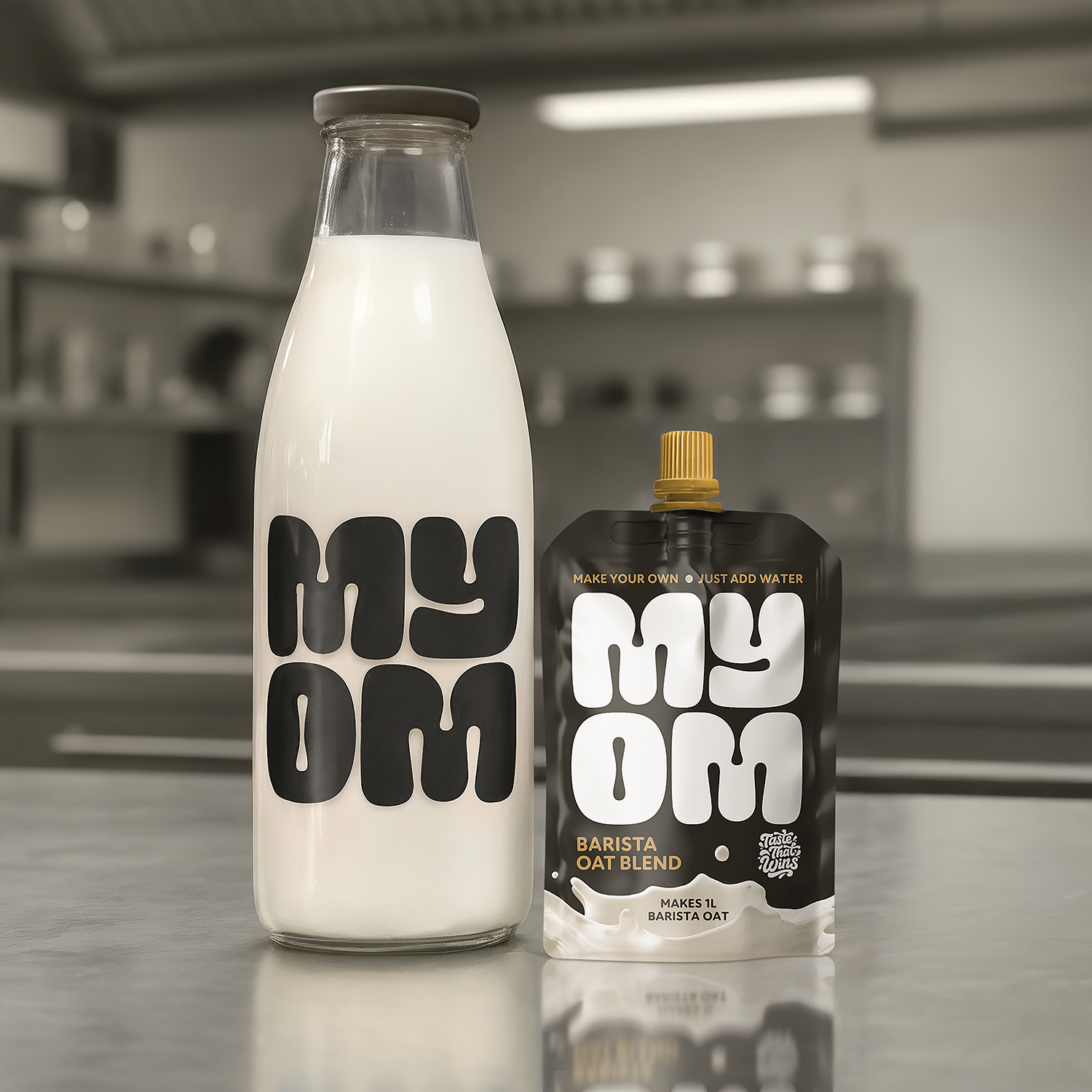 MYOM 1L Barista Oat Milk Bottle