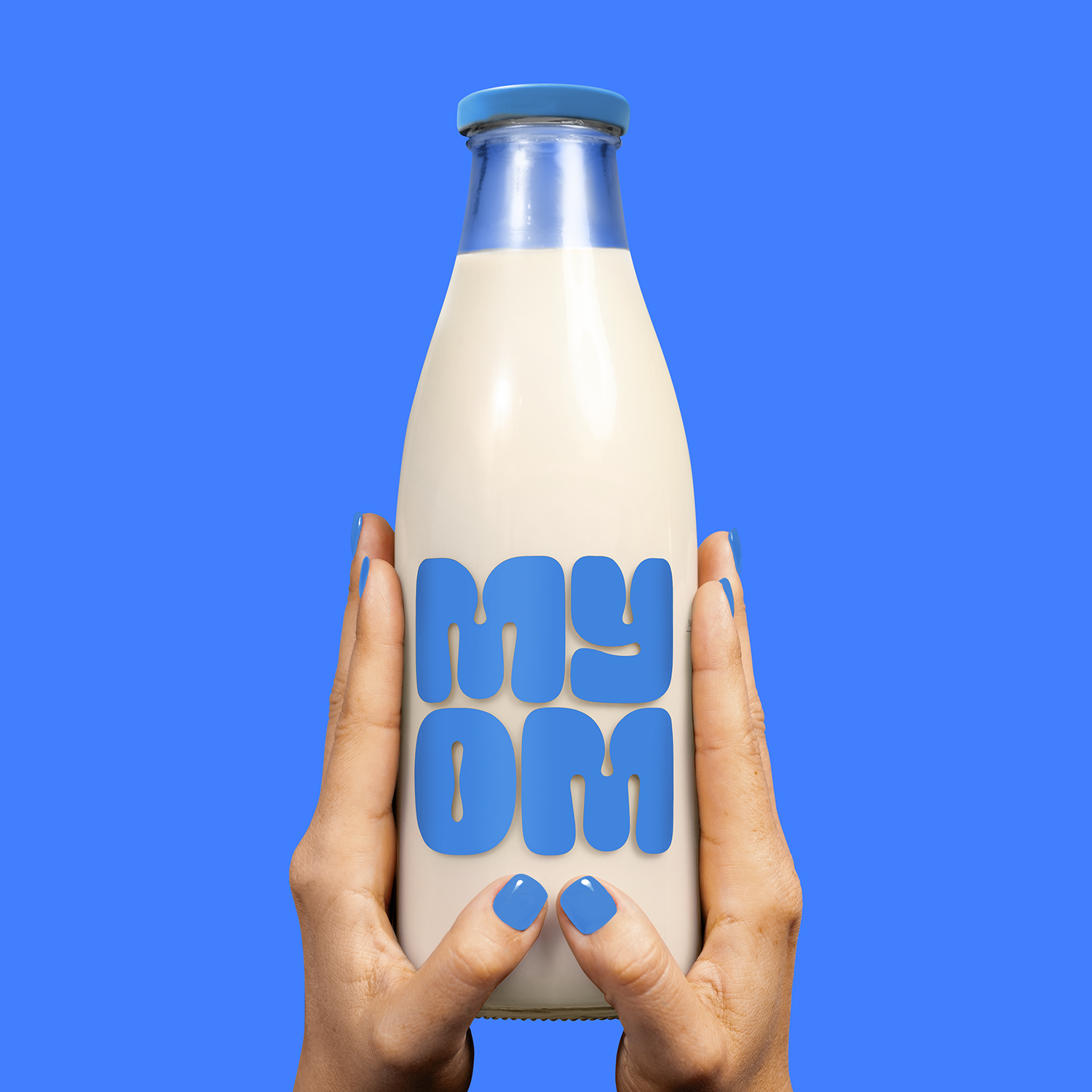 MYOM 1L Glass Milk Bottle