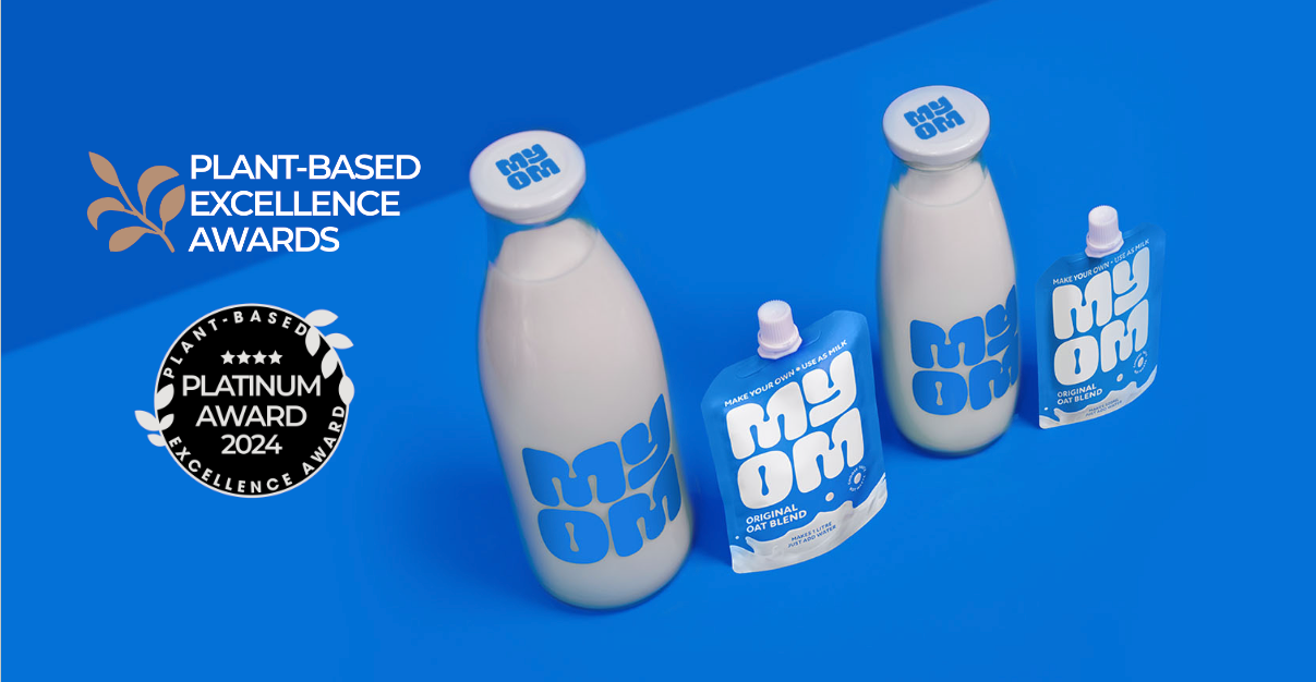 MYOM Oat Drink Premix Goes Platinum at the Plant-Based Excellence Awards