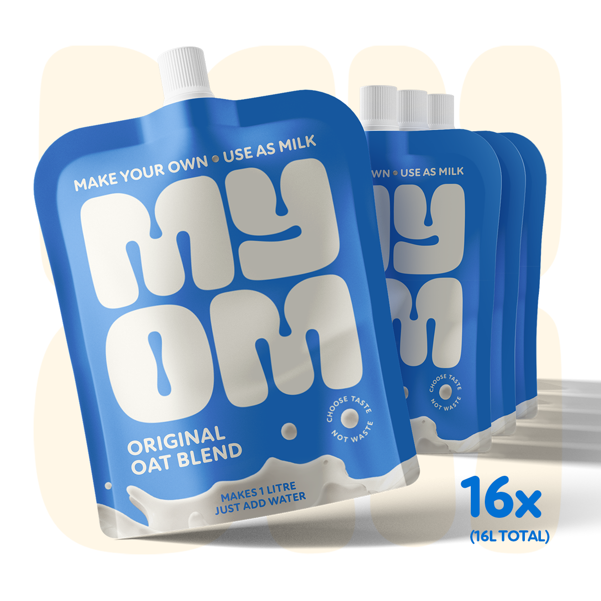 MYOM 1l BIG VALUE Bundle - x2 (8x130g) Packs Plus FREE 1l Glass Bottle & FREE Delivery