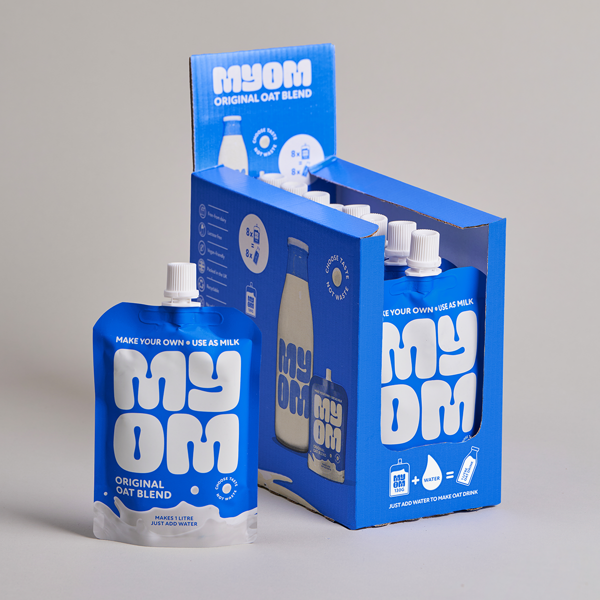 MYOM Original Oat Drink Blend (8 x 130g - makes 8 x 1L) Multipack