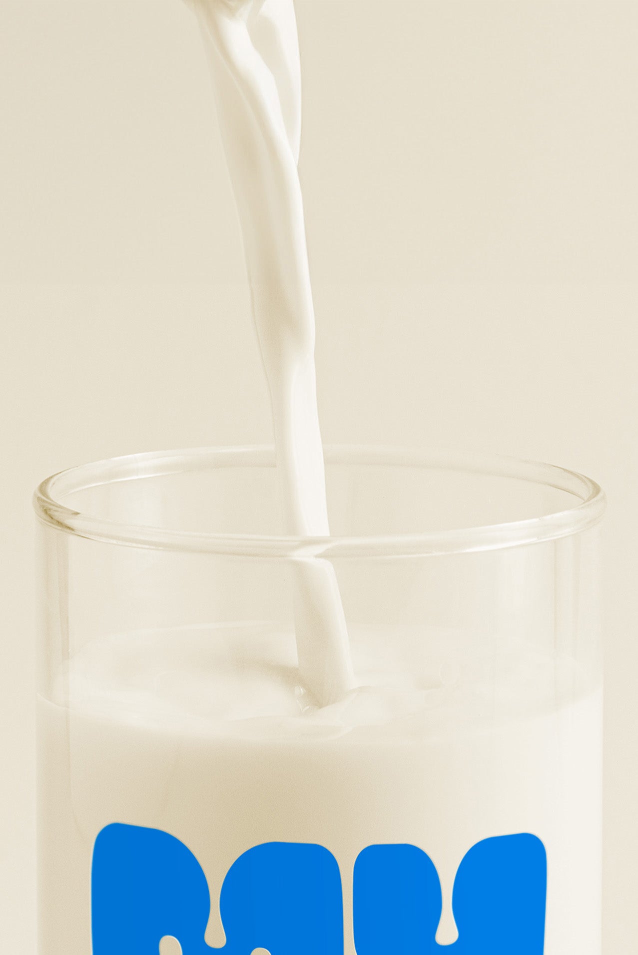 photo of MYOM milk in a glass