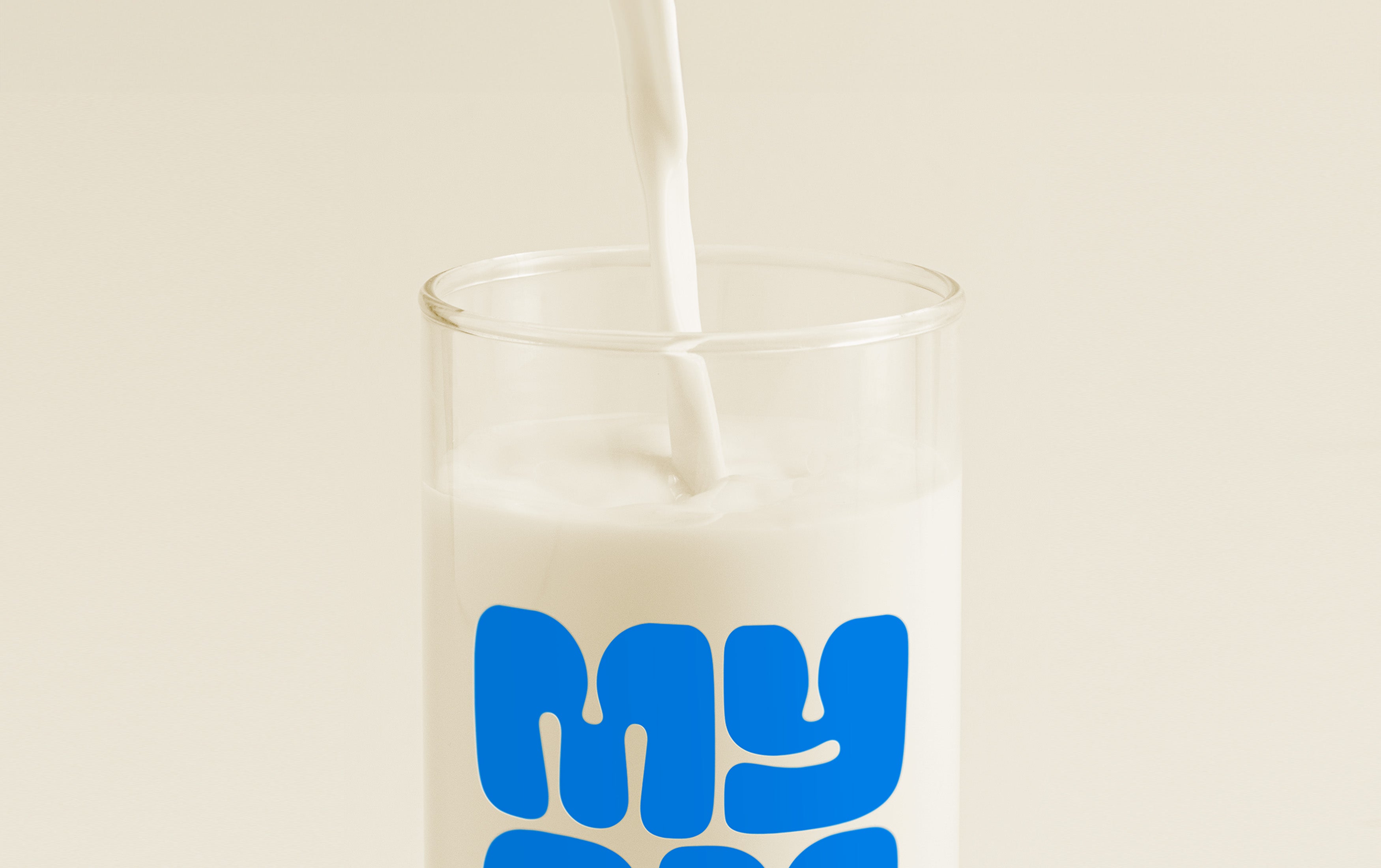 photo of MYOM plant milk in a glass