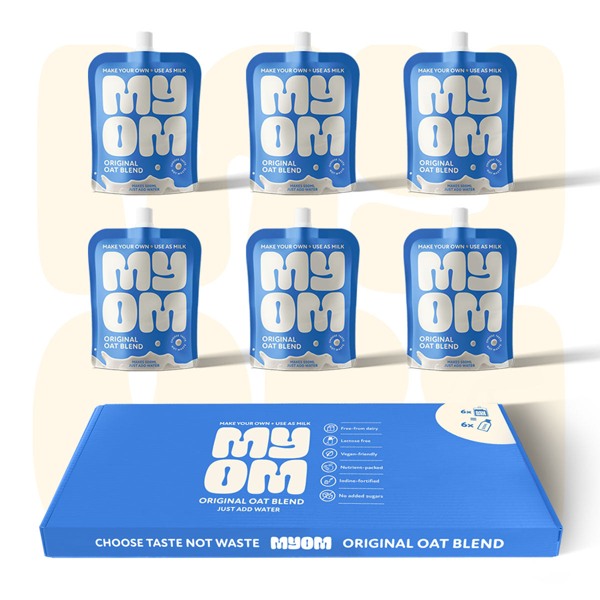MYOM Original Oat Drink Blend (6 x 65g - Makes 6 x 500ml)