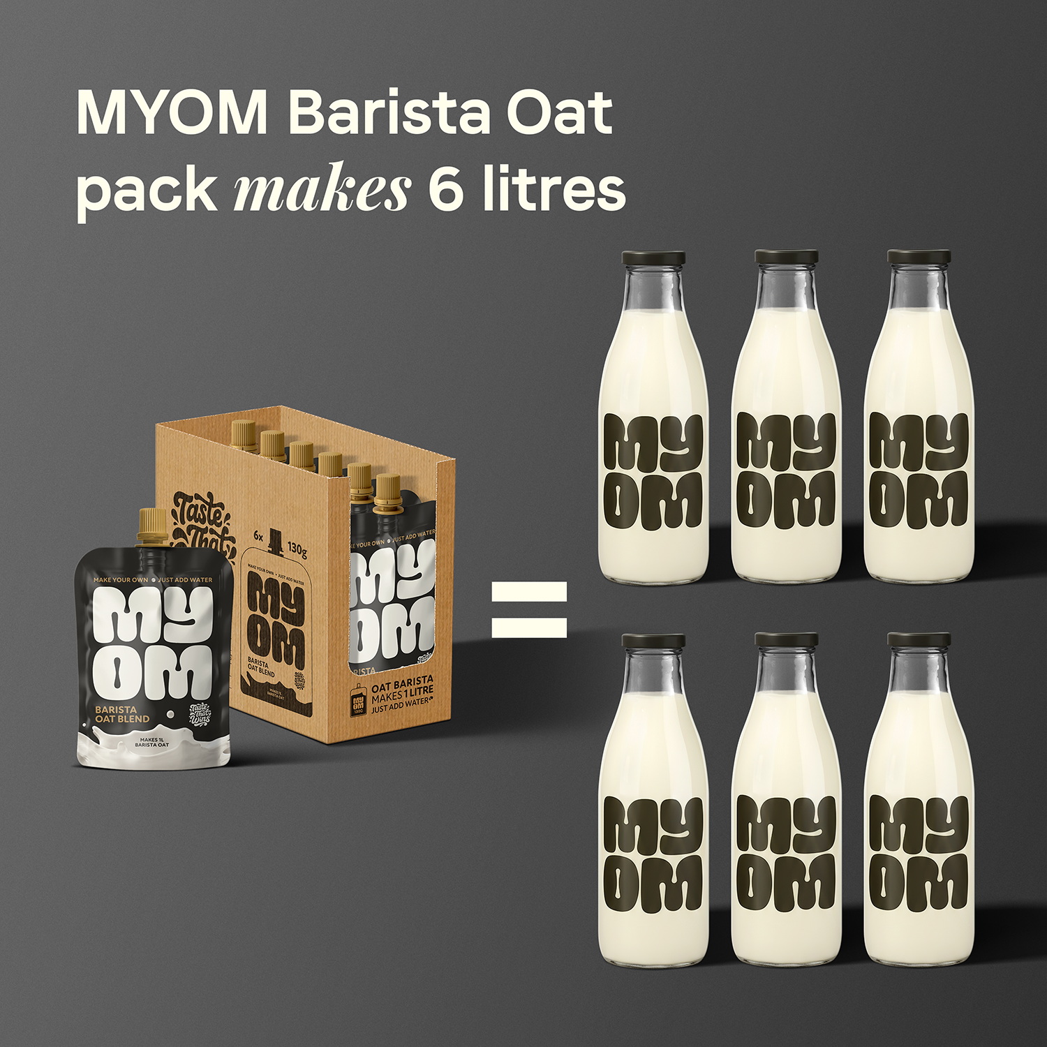 MYOM 1L Barista Oat Milk Premix Multipack