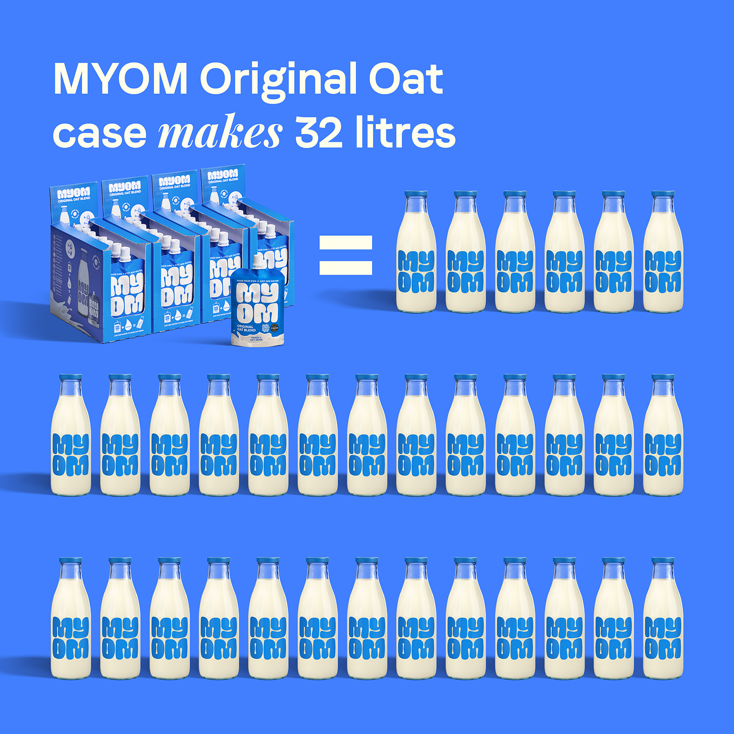 MYOM 1L Original Oat Milk-Free Drink Premix Case