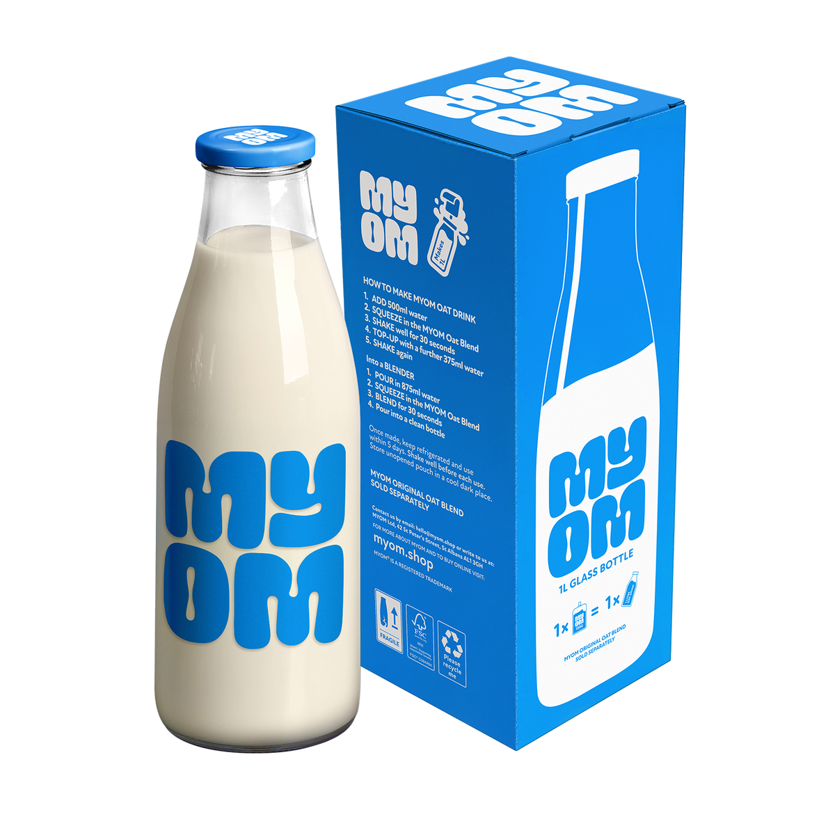 FREE GIFT - Large Original Glass Milk Bottle